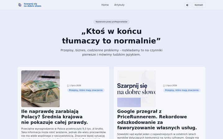 Screenshot of szarpnijsienadobreslowo.pl