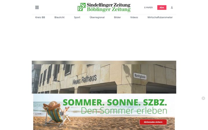Posnetek zaslona szbz.de