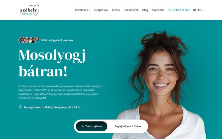 Screenshot of szekelydental.ro