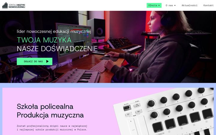 Screenshot di szkolamuzykinowoczesnej.pl