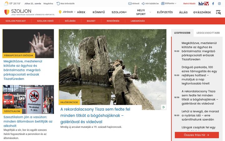 Screenshot of szoljon.hu