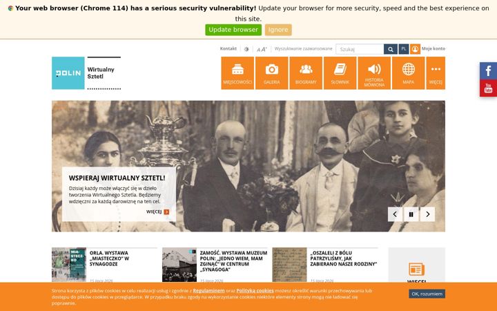 Screenshot of sztetl.org.pl