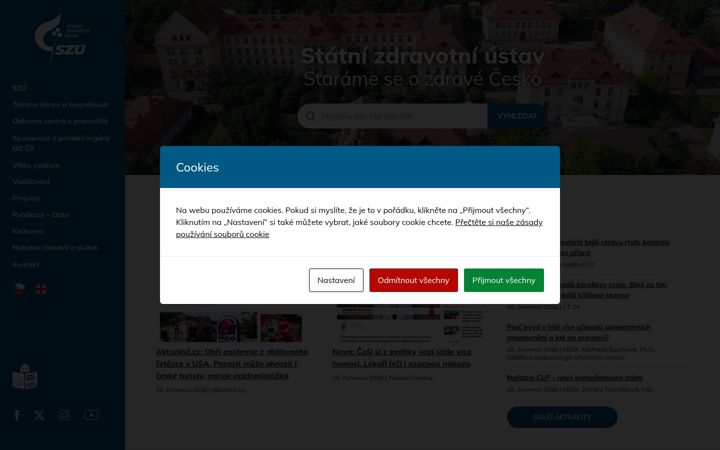 Screenshot of szu.cz