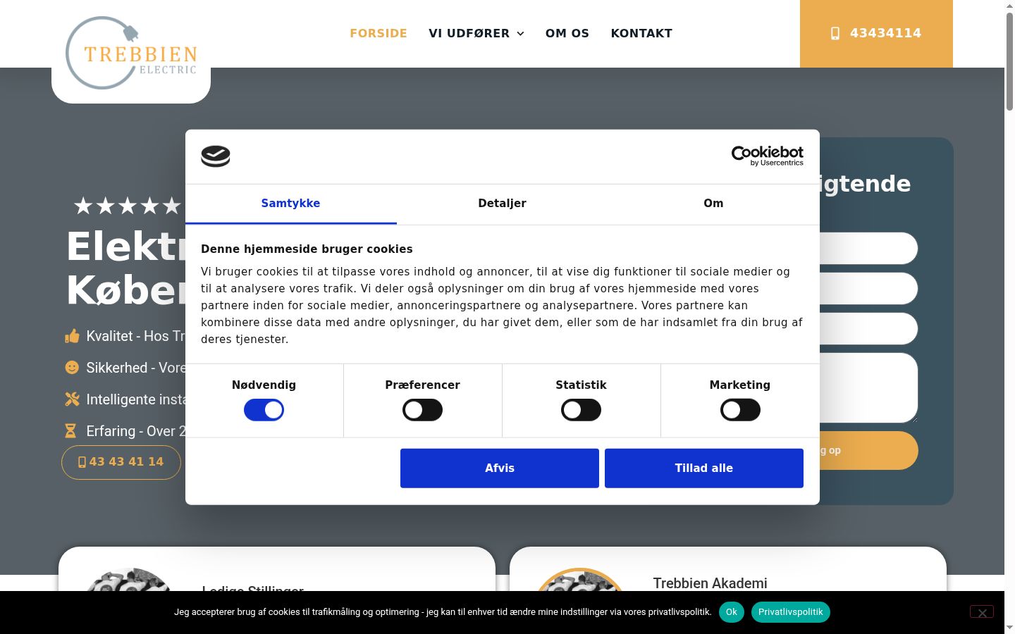 Capture d'écran de la bannière de consentement affichée avant toute interaction