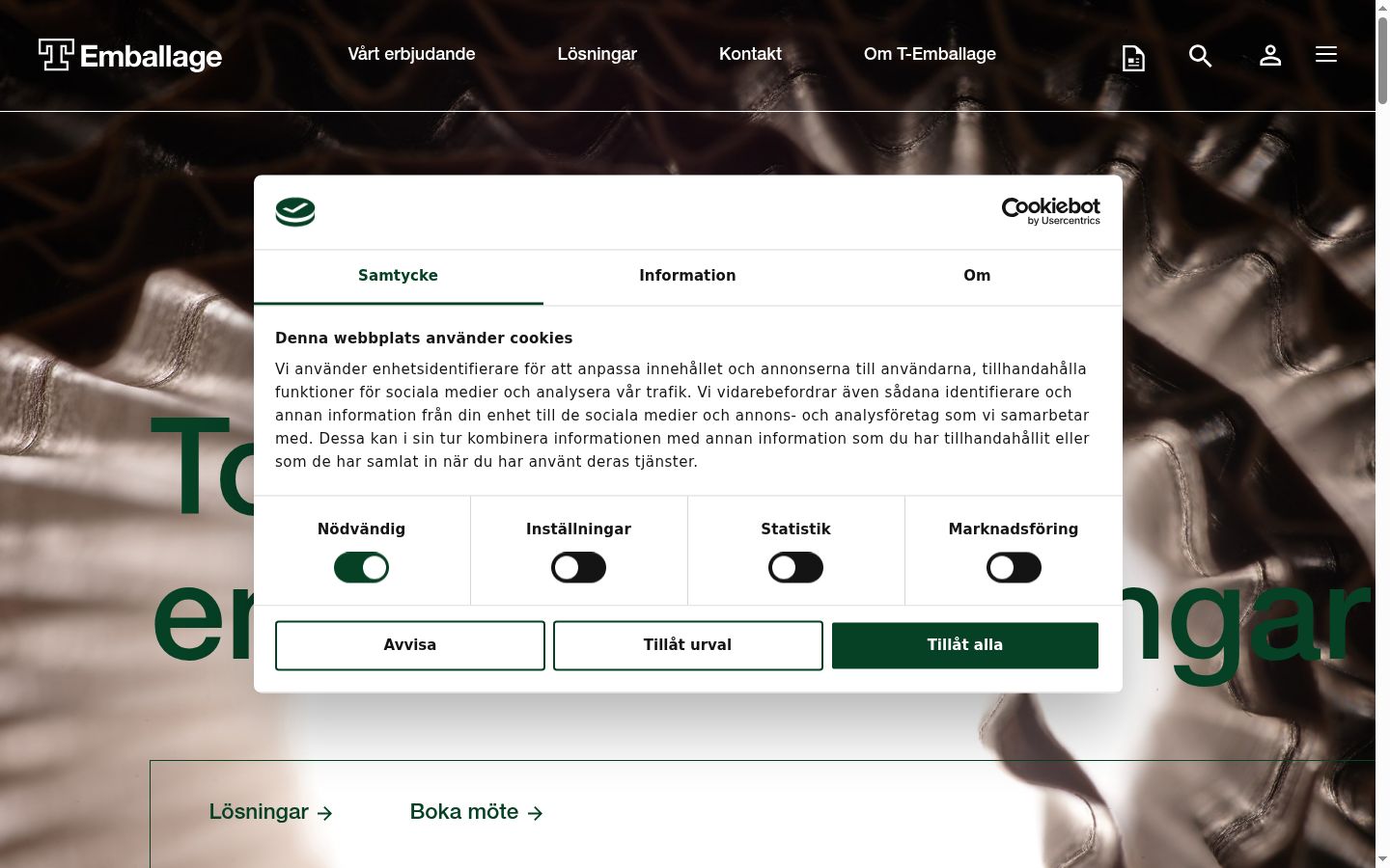Sutikimo reklamjuostės, rodytos prieš bet kokią sąveiką, ekrano kopija