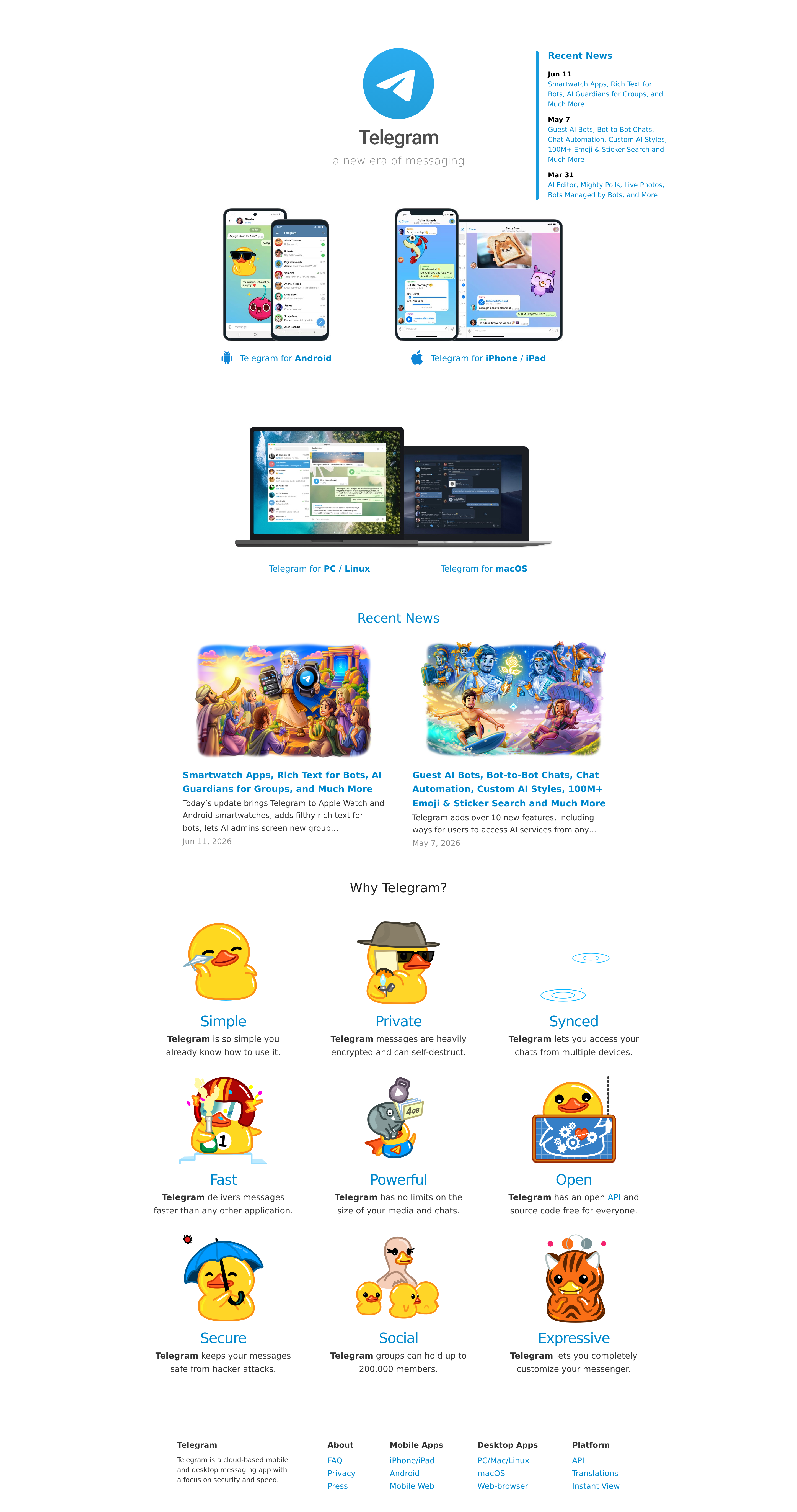 Screenshot of t.me