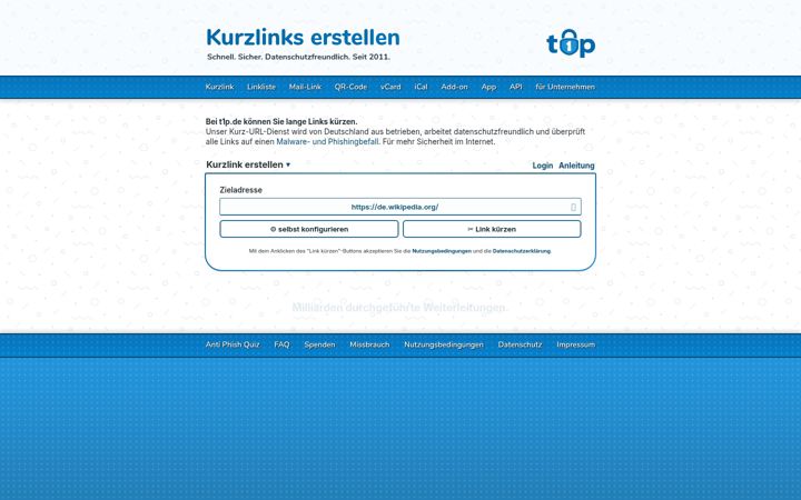 Screenshot di t1p.de