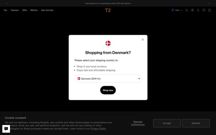 Screenshot of t2tea.com