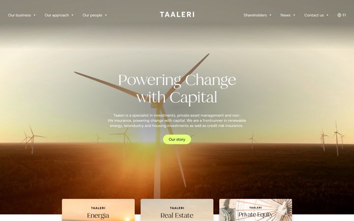Screenshot of taaleri.com
