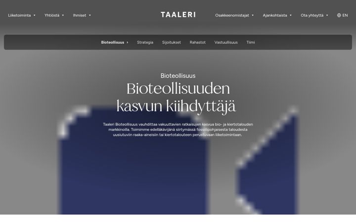 Screenshot of taaleribioteollisuus.com