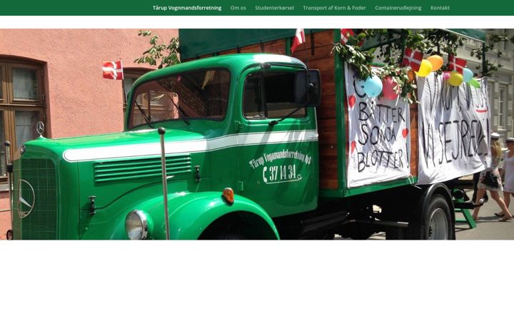 Screenshot van taarupvogn.dk