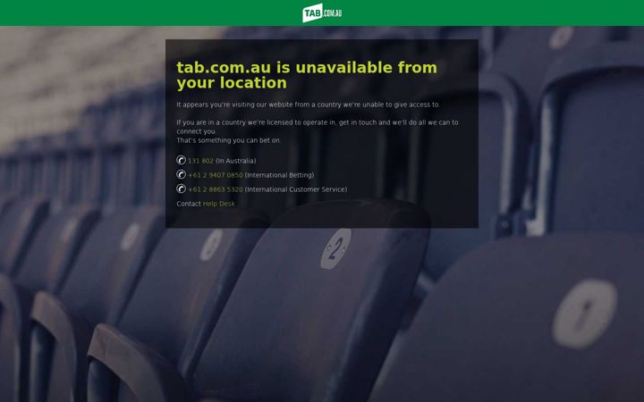 Screenshot di tab.com.au