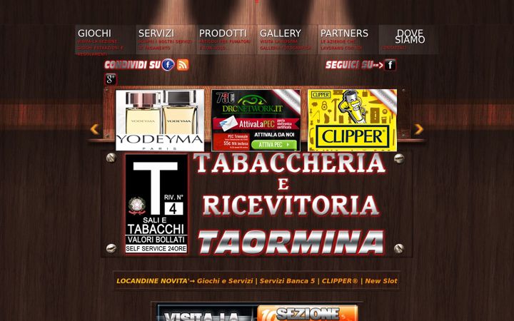 Ekraanipilt saidist tabaccheriataormina.it