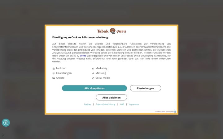 Screenshot of tabakguru.de