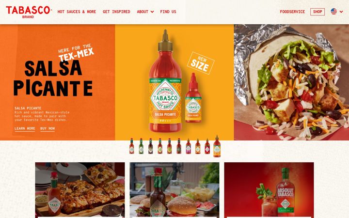 Screenshot of tabasco.com