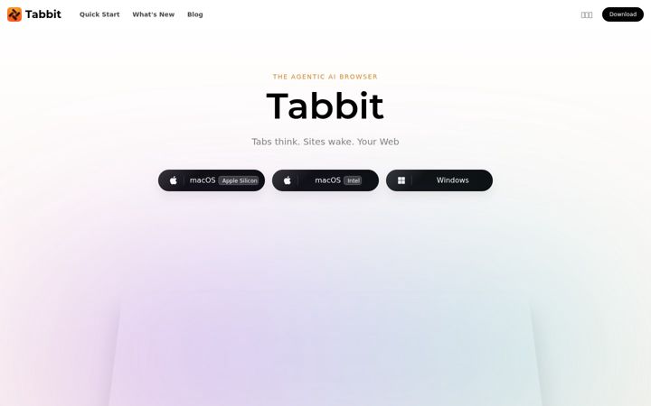 Screenshot of tabbit.ai
