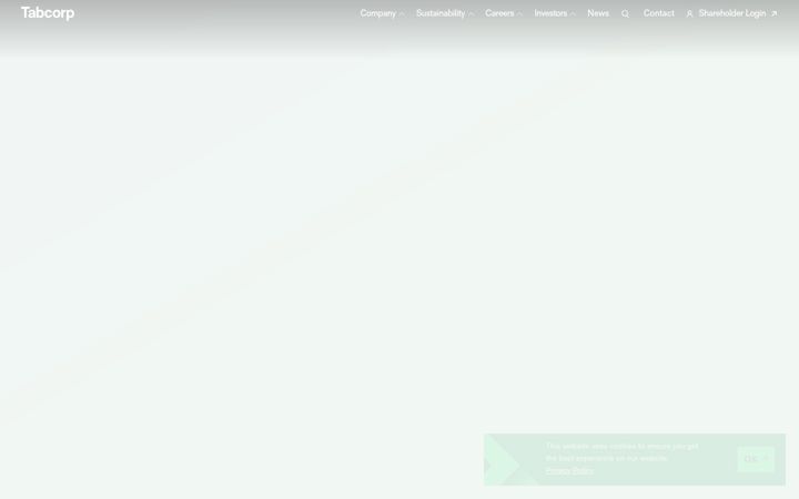 Screenshot stránky tabcorp.com.au