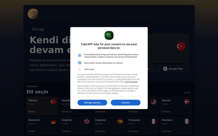 Screenshot of tabir.app