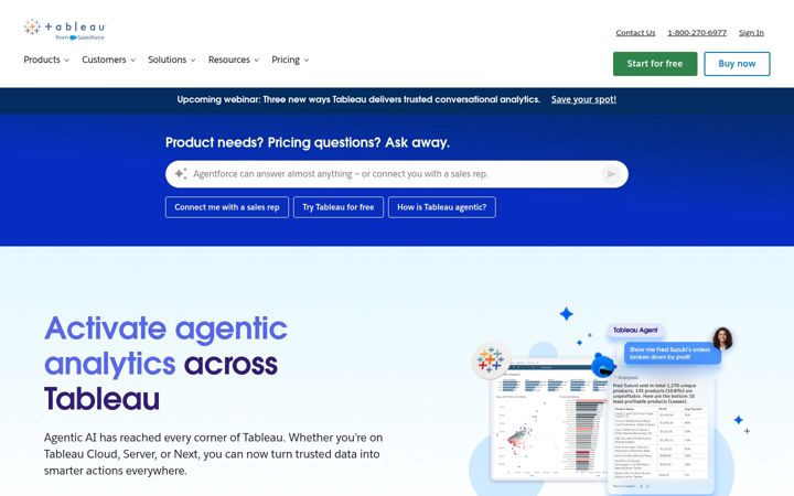 Screenshot von tableau.com