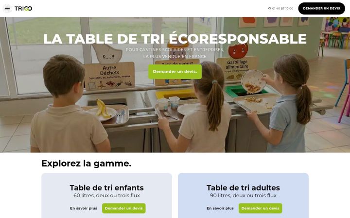 Kuvakaappaus sivustosta tabledetri.com