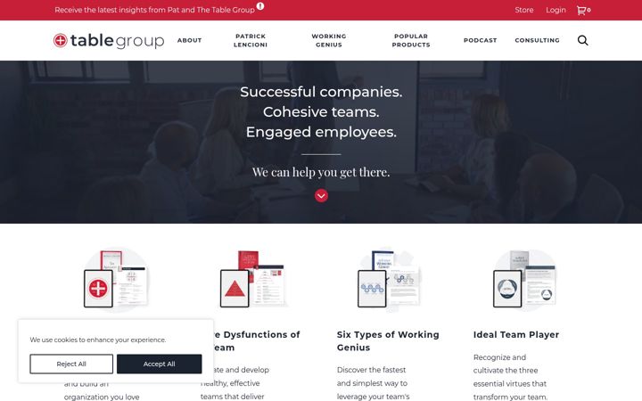 Screenshot of tablegroup.com