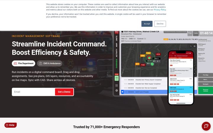 Screenshot of tabletcommand.com