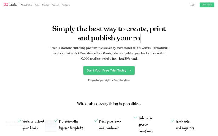 Screenshot of tablo.com