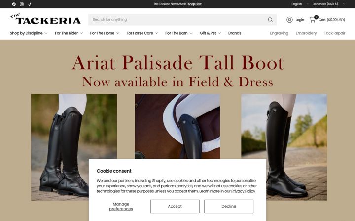 Screenshot of tackeria.com