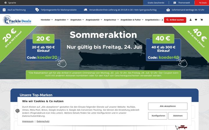Screenshot of tackle-deals.eu