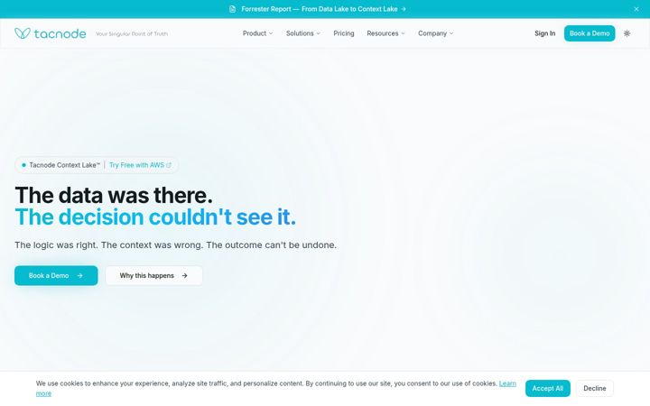 Screenshot of tacnode.io