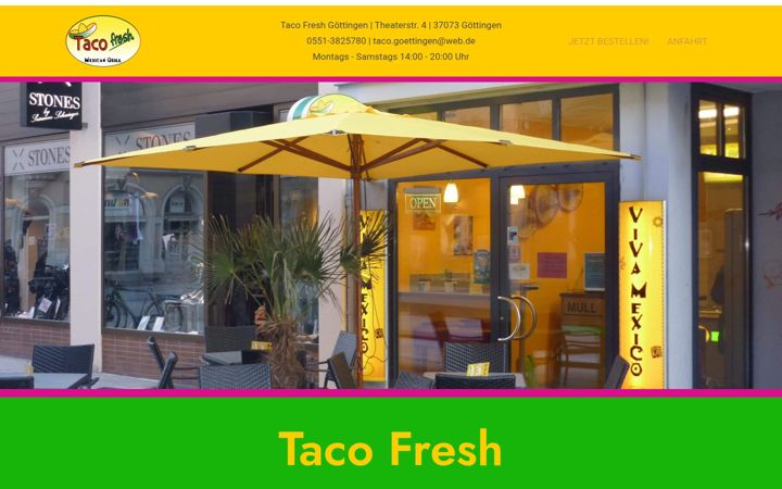 Screenshot ta' taco-fresh.de