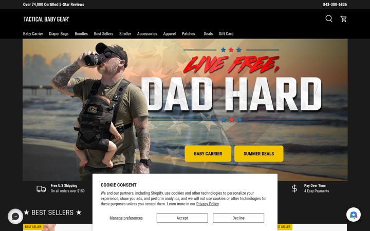 Képernyőkép: tacticalbabygear.com