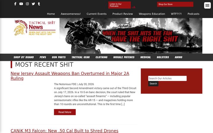Screenshot of tacticalshit.com