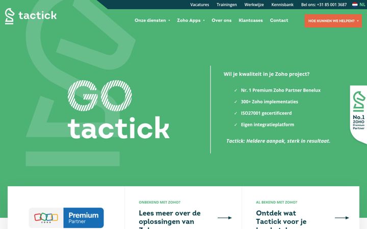 Screenshot of tactick.nl