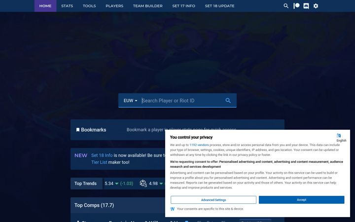 Screenshot of tactics.tools