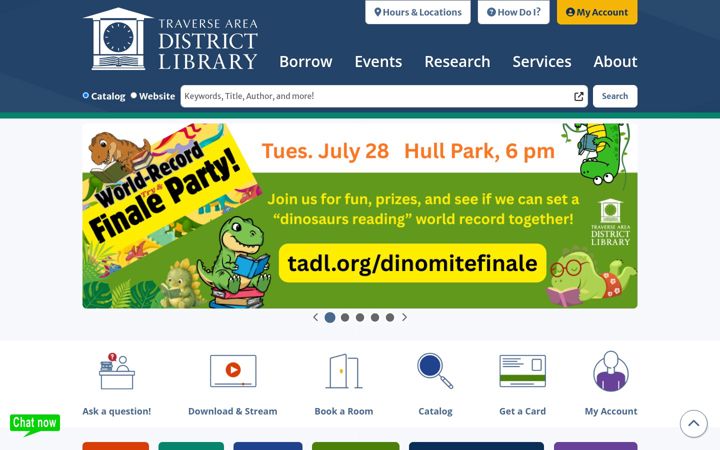 Screenshot of tadl.org