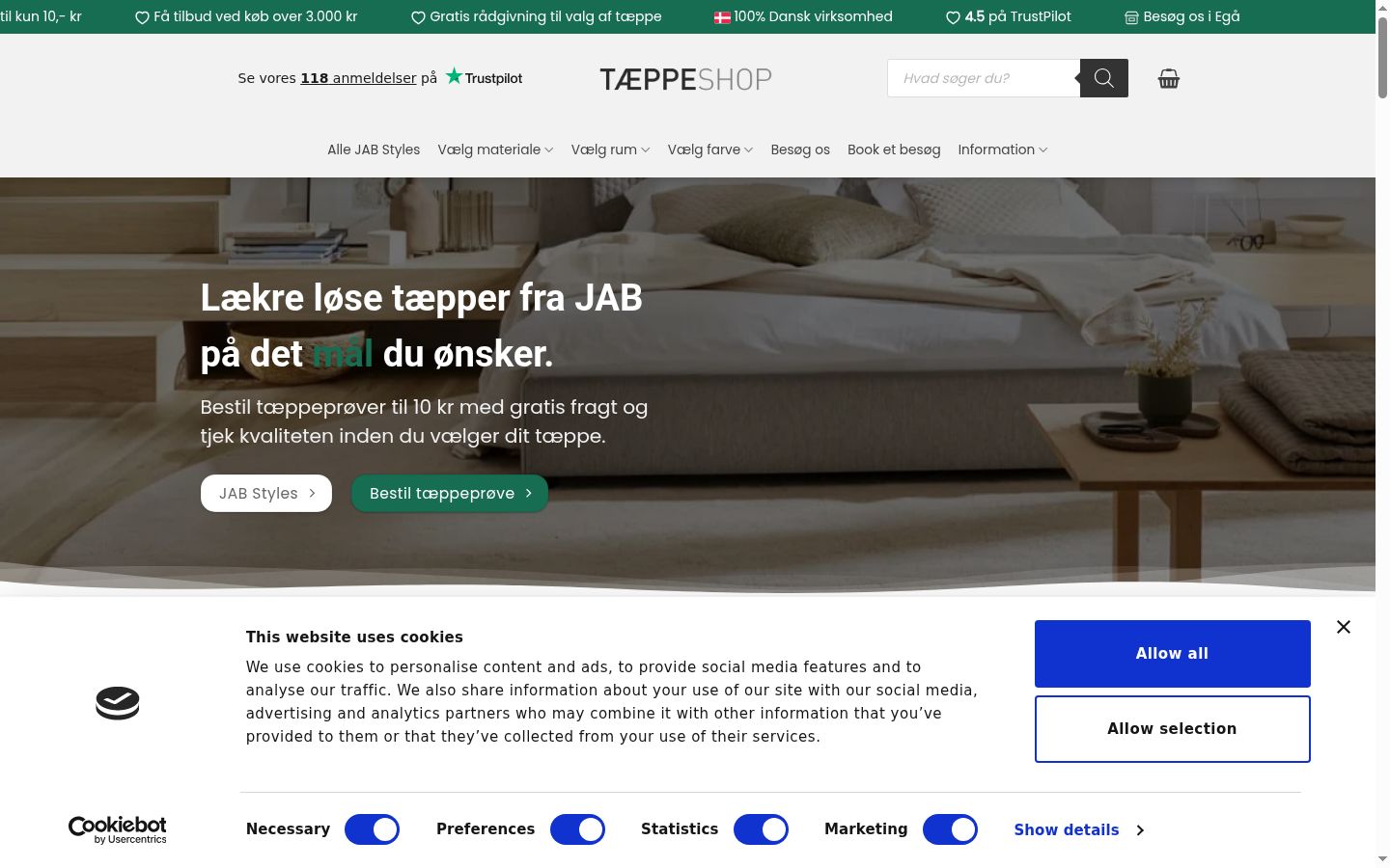 Capture d'écran de la bannière de consentement affichée avant toute interaction