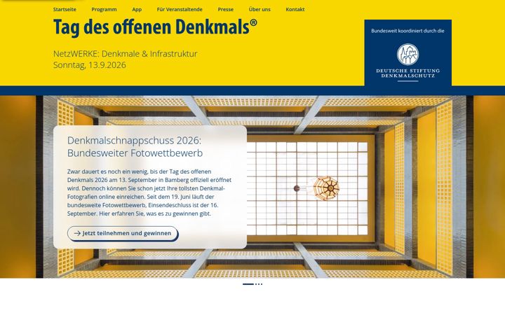 Képernyőkép: tag-des-offenen-denkmals.de