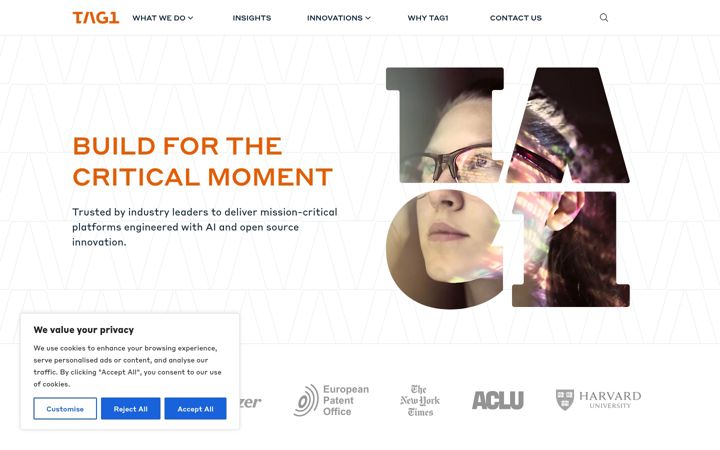 Screenshot of tag1.com