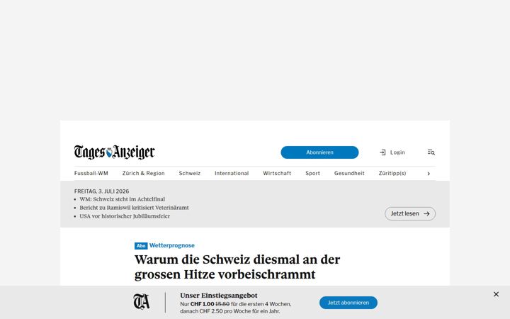 Snimka zaslona za tagesanzeiger.ch