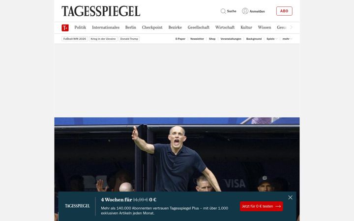 Screenshot ta' tagesspiegel.de