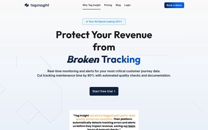 Screenshot of taginsight.com