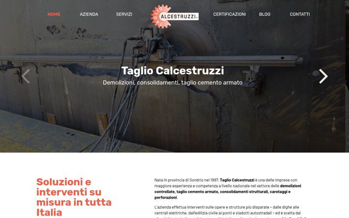 Zrzut ekranu tagliocalcestruzzi.com