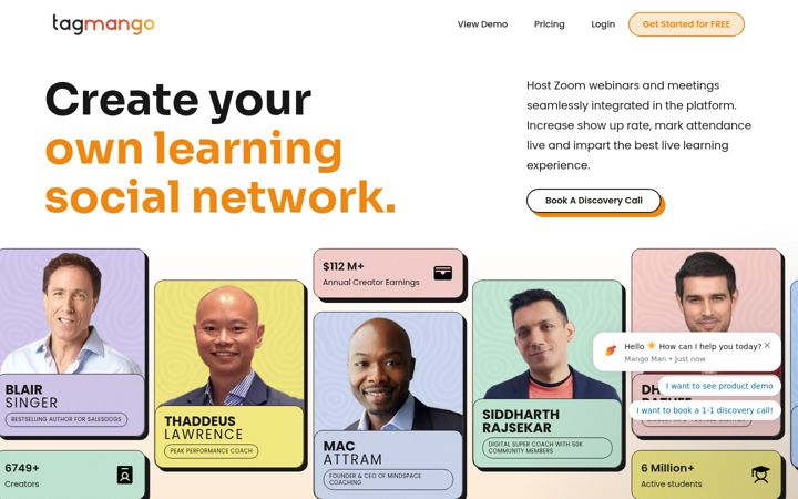 Screenshot of tagmango.com