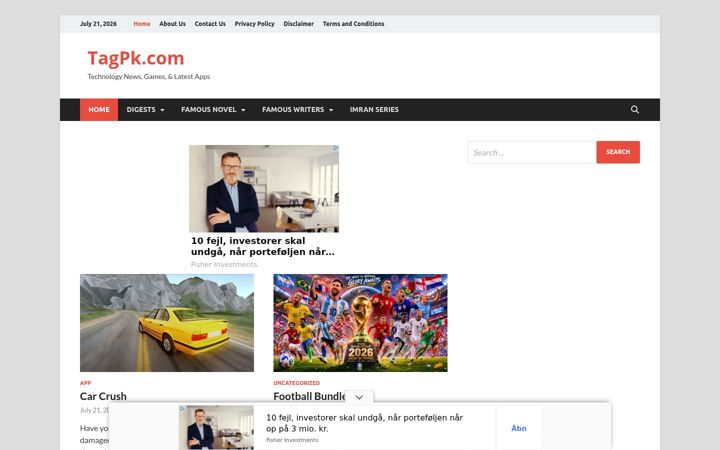 Screenshot of tagpk.com