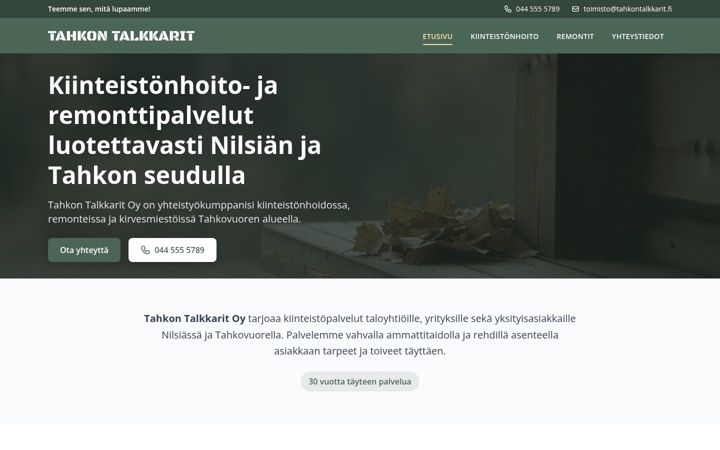Zrzut ekranu tahkontalkkarit.fi
