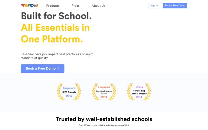Screenshot of taidii.com