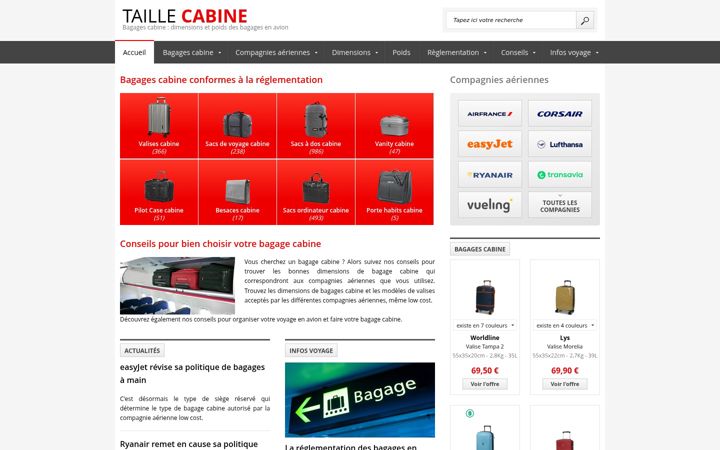 Captura de pantalla de taillecabine.com