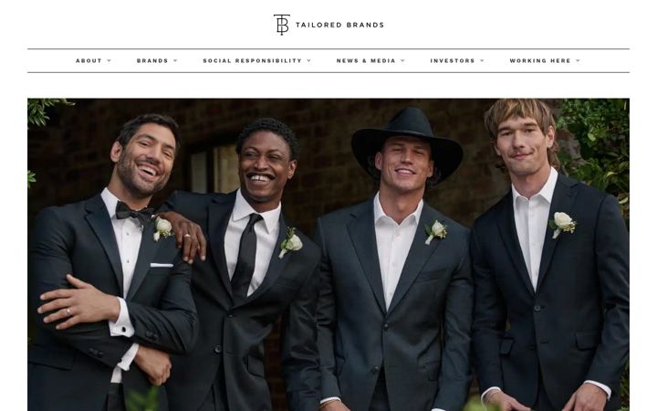Screenshot of tailoredbrands.com