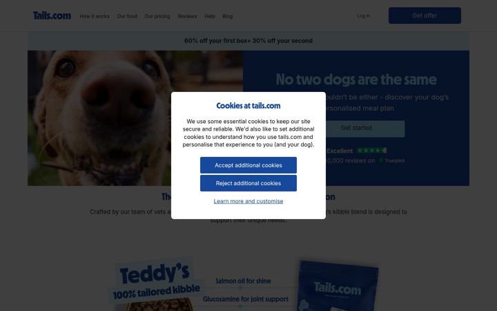 Screenshot of tails.com